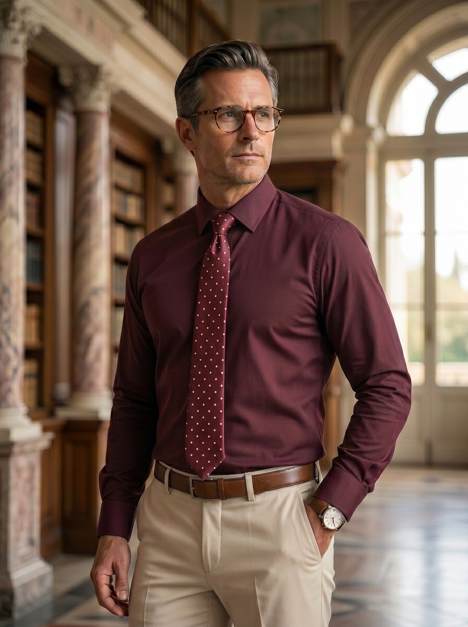 Maroon Formal Shirt For Men